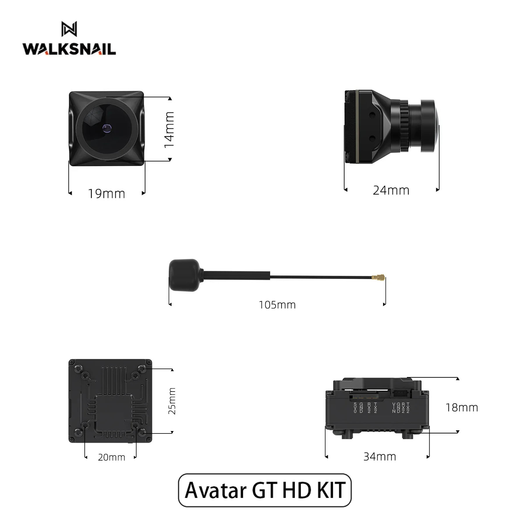 Walksnail Avatar GT HD KIT 2W  - Walksnail Avatar Gt Kit 2W Vtx บทวิจารณ์และราคา